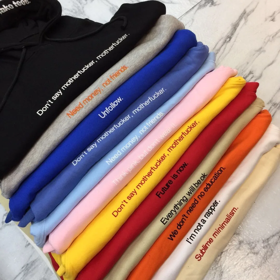

F.A.M.T Best Quality Letter Embroidery Women Men Cotton Hoodies Sweatshirt Hiphop Streetwear Men Sweatshirt Hoodie Pullover