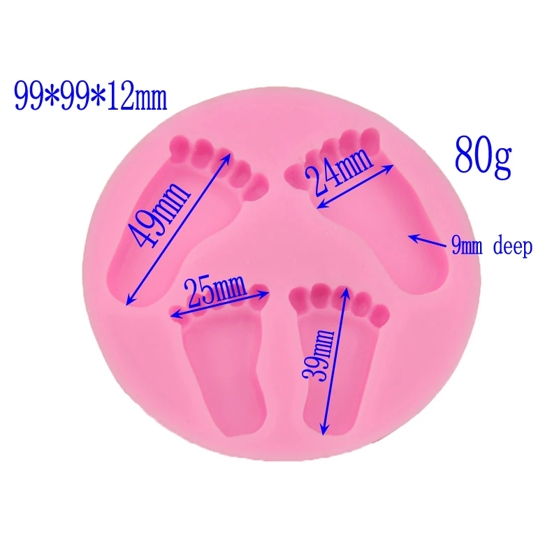 Детская ножка 3d силиконовая форма маленькая силиконовая форма руки украшение торта формование Diy Инструменты для выпечки Ремесленная продукция трафарет