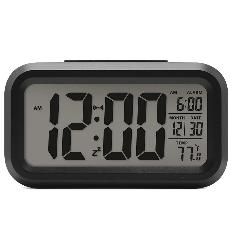 Battery Digital Alarm Clock Student Clock Large LCD