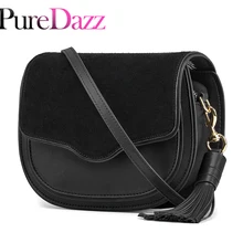 Дизайнерская женская сумка из натуральной кожи, сумка через плечо, модная сумка через плечо с кисточками, маленькая сумка с клапаном для женщин