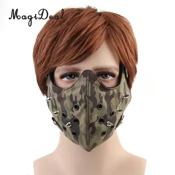

MagiDeal Spike Steampunk Rivet Mask Masquerade Unisex Gothic Cosplay Punk Rave