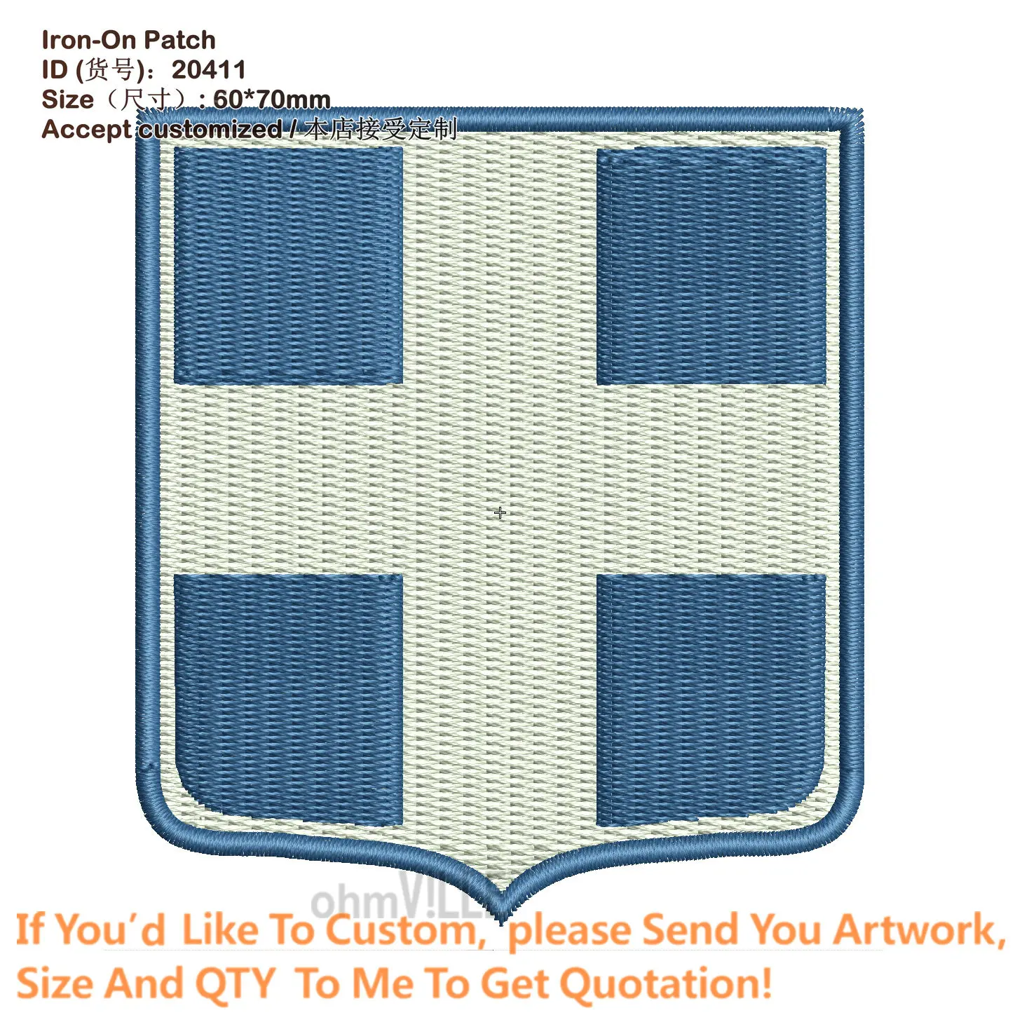 Customized Coat of Arms of Greece Patches For Clothing Applique 3D