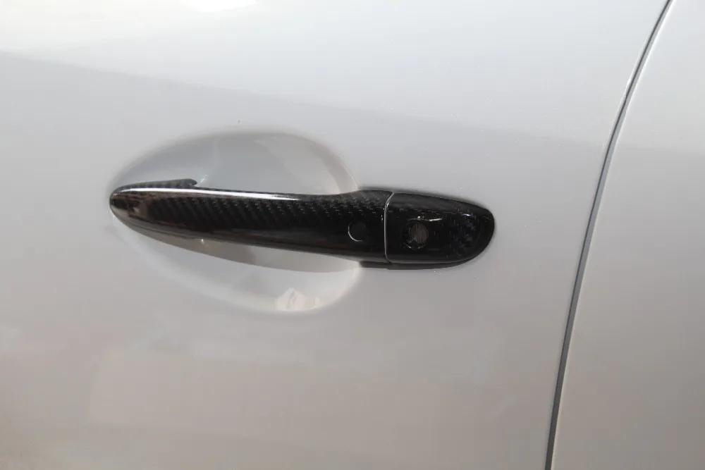 Настоящие засушенные двойные дверные ручки из углеродного волокна для Mazda 2 3 5 Axela ATENZA CX-4 CX-5 2012- седан хэтчбек LHD