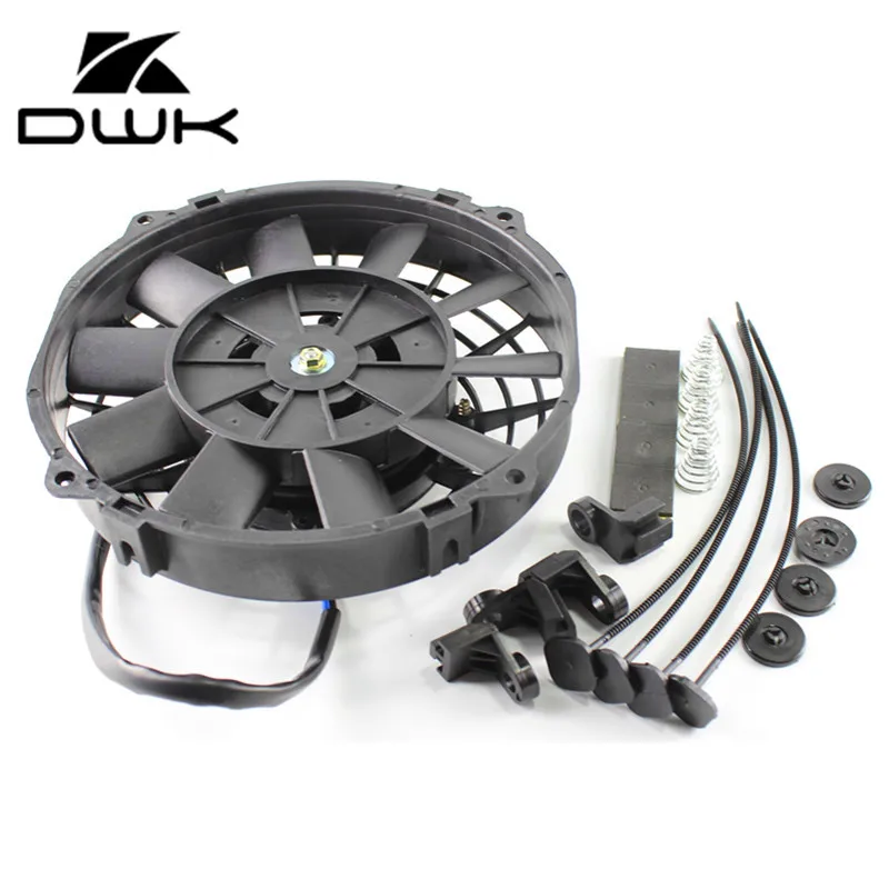 DWK Универсальный " двигатель двигатели для автомобиля радиатор масляный Вентилятор охлаждения В 12 в 80 Вт