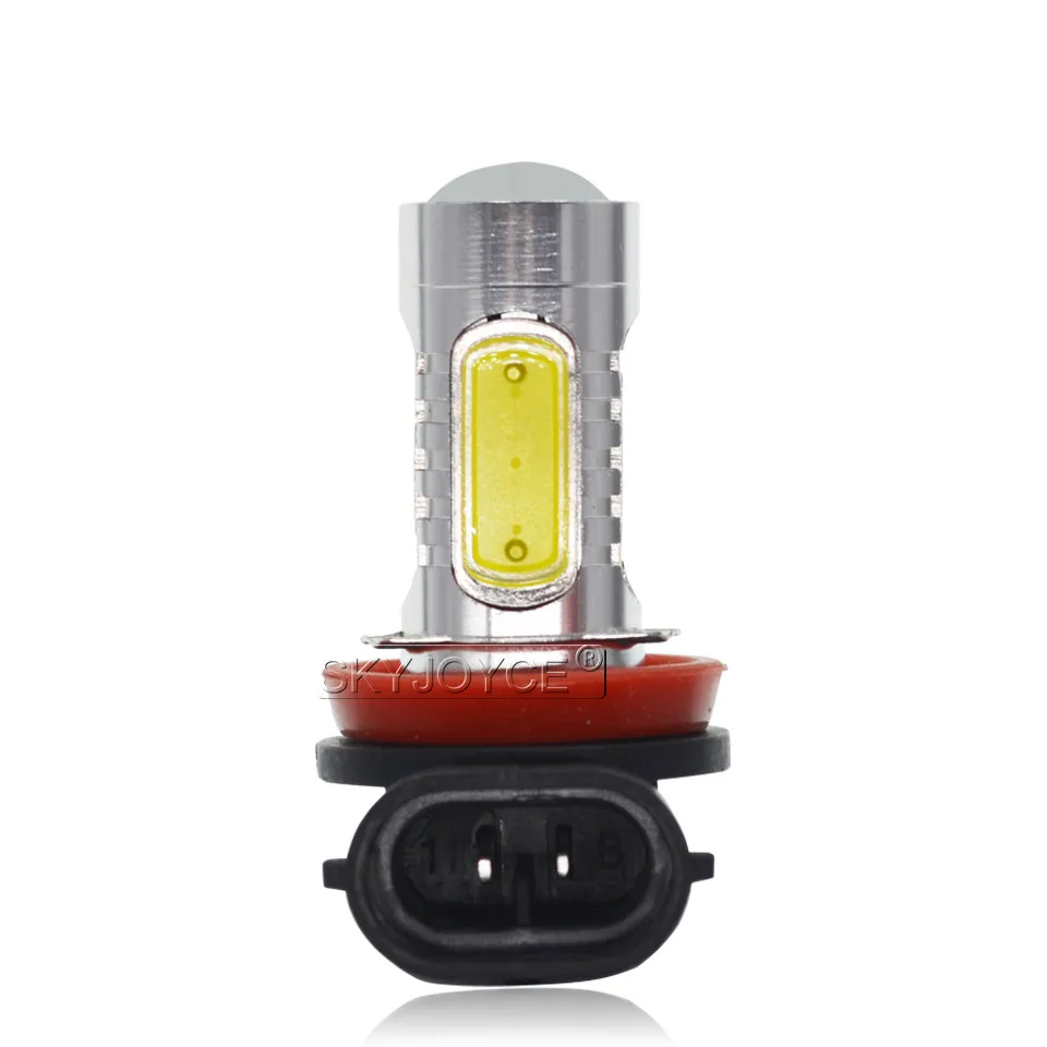 1PC 7.5W 12V h8 led fog lamp xenon hid white h8 h11 COB R5 chip car driving styling accessories yellow 3000K h8 brighter halogen (2)
