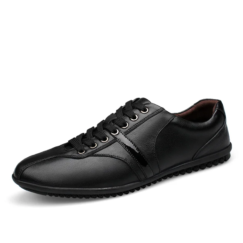Haute 65 Taille Qualité 28 Hommes De Chaussures Véritable La En Cuir Doux Casual Black Plus ULpqSMzGV