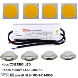 Cree CXB3590 LED Plant Grow Light 3000K 3500K 5000K 80 CRI 36V COB LED Array with Lens & Meanwell Driver DIY Module