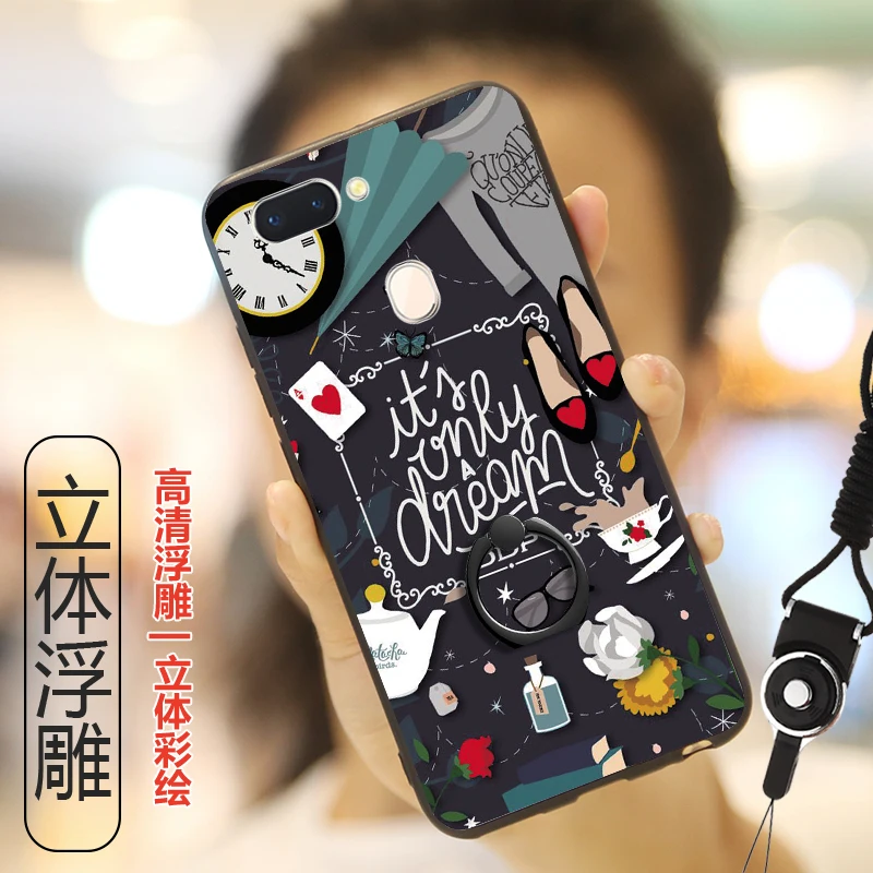 OPPO F9 Pro 6.3'' Case Funny Cute Cartoon Patterned Cover Case for OPPO F9 F 9 Pro Cases +Finger Ring Holder+Straps OPPO F9 Pro 6.3'' Case Funny Cute Cartoon Patterned Cover Case for OPPO F9 F 9 Pro Cases +Finger Ring Holder+Straps