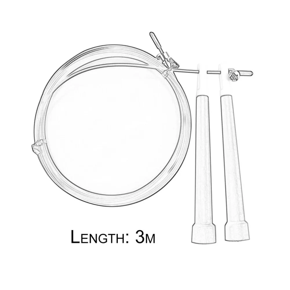 3 м Стальная проволока Скорость Скакалка ручка PVC Регулируемая Скакалка Фитнес тренировки оборудование Прямая
