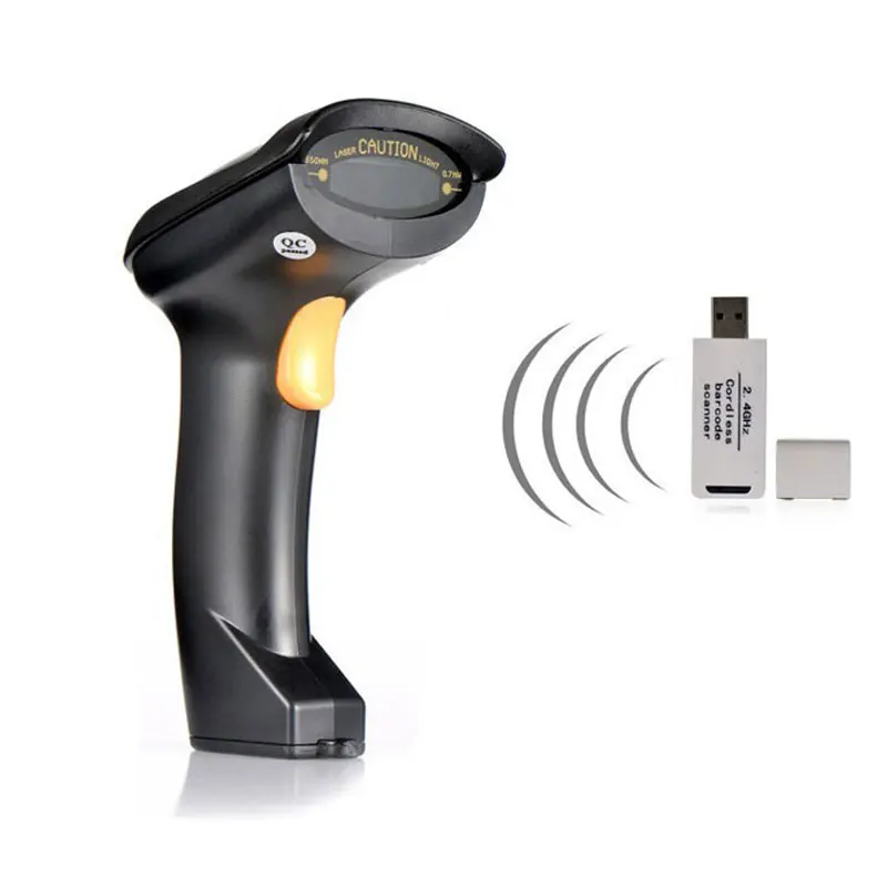 New 2.4G Wireless Receiver USB Barcode Reader Scanner Wirescanner