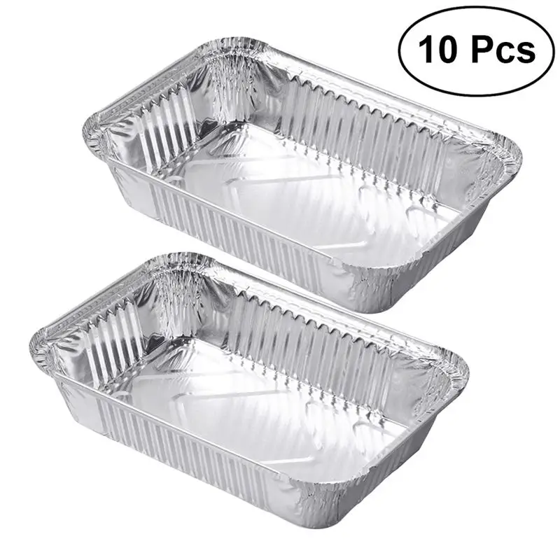 10pcs Chafing Pans Disposable Aluminum Foil Steam Table Deep Pans