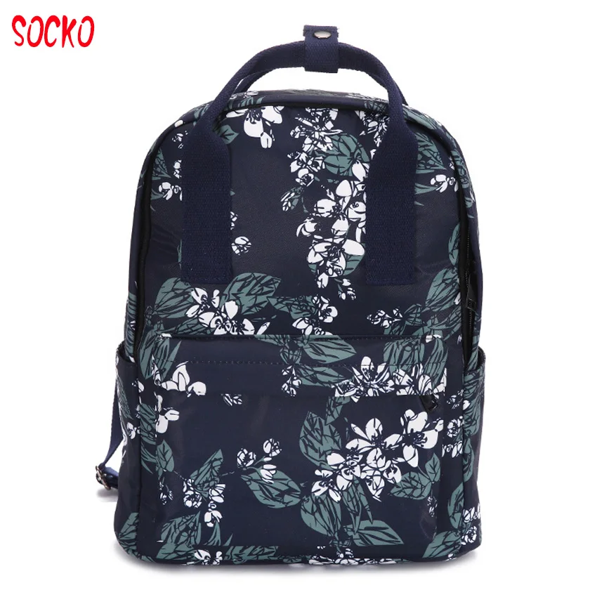 

Free Shipping 2018 New Arrived Ladies' Casual Canvas Backpack Prints Travel Backpack Women School Backpacks Bag D37