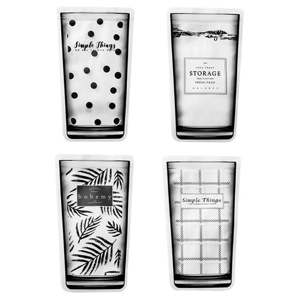 

4Pcs Household Water Cup Portable Fruit And Vegetable Refrigerator Storage Bag Nut Waterproof Moisture Bag For Home