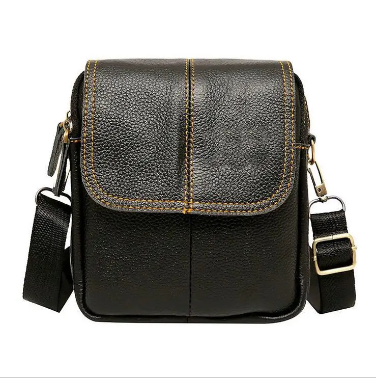 Новинка, новые стильные мужские сумки-мессенджеры из натуральной кожи, сумки через плечо BARCA Hannibal, мужские сумки для путешествий, KY-185 - Цвет: Черный