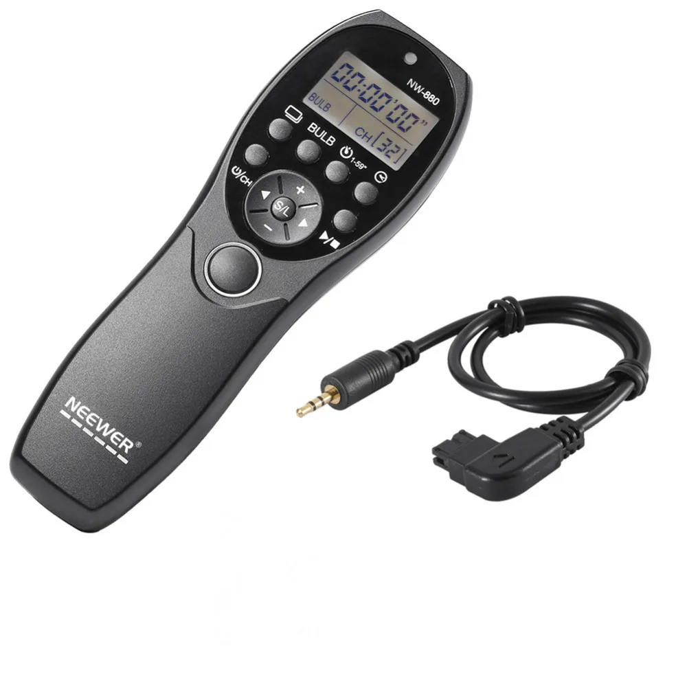 

Neewer LCD Display Shutter Release Wired Timer Remote Control For Sony A55 A35 A33 A37 A300 A200 A900 A850 A700 A560 A550 A500