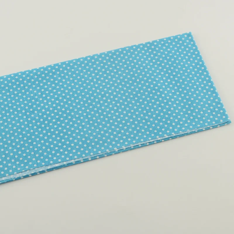 

1 piece 50cmx50cm blue printed dots designs cotton fabric pre-cut fat quarter quitling patchwork for DIY crafts home textile