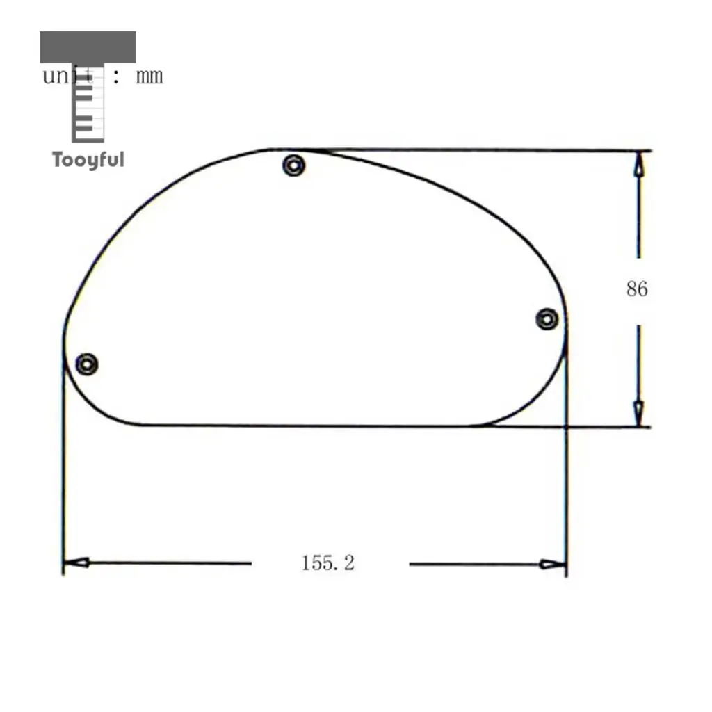 Tooyful Sand Grinding Guitar Pickguard Cavity Cover Back Plate for Guitar Bass Accessory Black 155mm