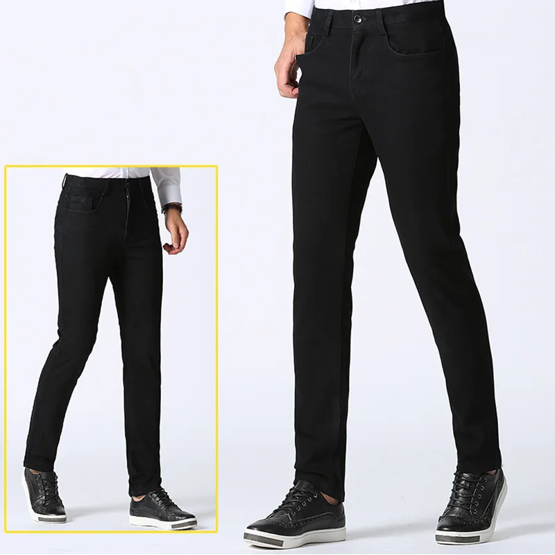 LLYGE мужские повседневные деловые брюки весна Высокое качество Прямые брюки плюс размер классические черные хаки мужские Умные