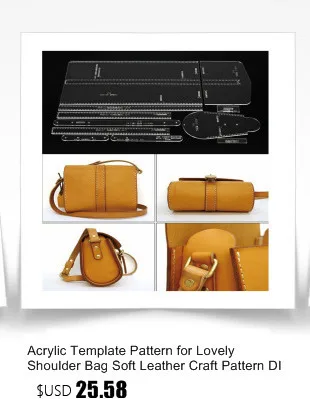 Вышивка шаблон ПВХ шаблон для Diy Три сложенных длинный кожаный бумажник ручной работы кожаный ремесло аксессуары