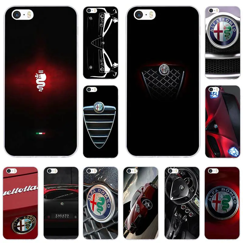 

Car Alfa Romeo Logo Design For iPhone 7 7Plus 6 6S 6Plus 8 8Plus X XR XS Max 5 5S 5C SE 4 4S Soft TPU Silicone Phone Cases Cover