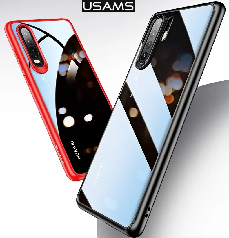 

USAMS Brand Mant Series TPU + Crystal PC Back Case For Huawei P30 / Huawei P30 Pro Plus Phone Cover