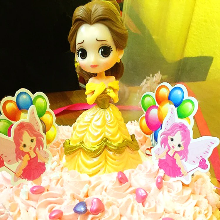 Русалка, Принцесса Форма Кукла из ПВХ для торта Топпер, 1 шт., дети девочки подарок на день рождения игрушки для принцесс DIY украшения торта