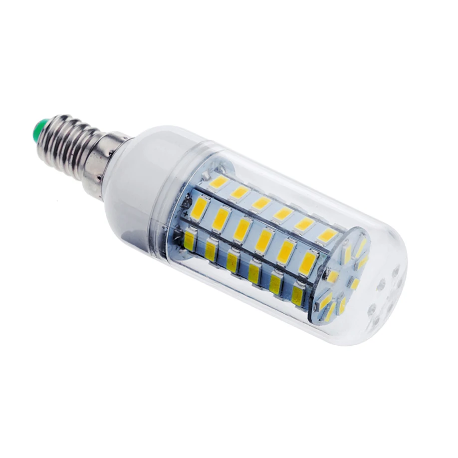 E14 12 Вт 56 светодиоды 5730 чип SMD кукурузная лампочка лампа 220 240 V с крышкой медленного