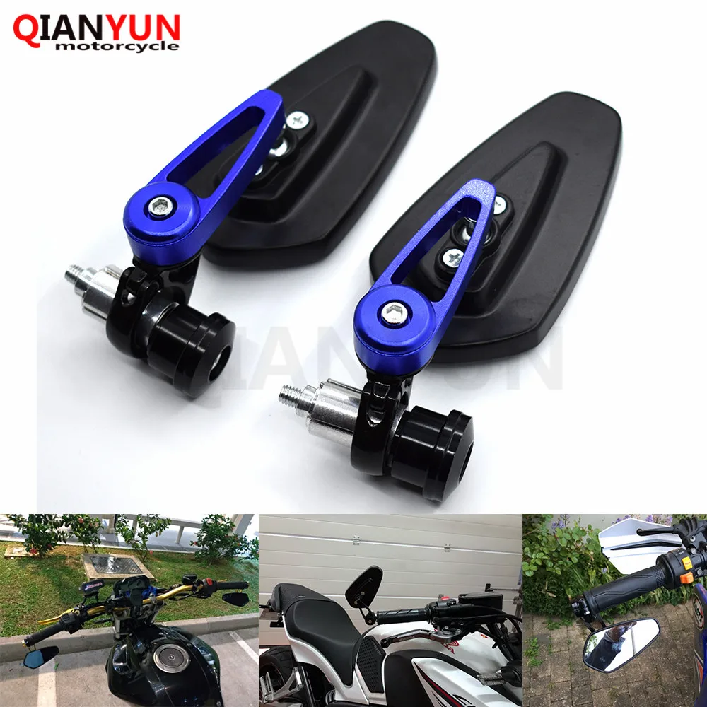 

Universal Motorcycle handlebar rearview mirror For YAMAHA YZF R1 R3 R6 R25 MT07 MT09 FZ07 FZ09 YBR 125 KAWASAKI Z800 Z1000 etc.