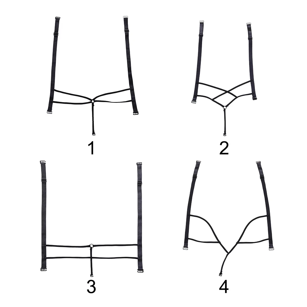 Черное сексуальное эластичное нижнее белье, аксессуары, невидимый пояс для нижнего белья, универсальное съемное женское нижнее белье, бюстгальтер на бретельках, подходит ко всему