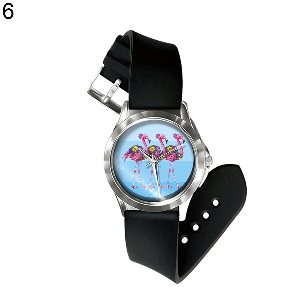 Креативные мужские и женские Кварцевые аналоговые наручные часы с рисунком фламинго, Горячая Мода, популярные часы-браслет унисекс, Прямая поставка - Цвет: 6