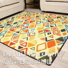Ретро Цвет Алмазный квадратный ковер гостиная журнальный столик спальня детская комната ползающий коврик 040 лет