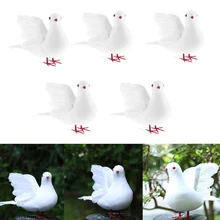 5 шт. Искусственное перо пена голуби птицы свадебное украшение место орнамент