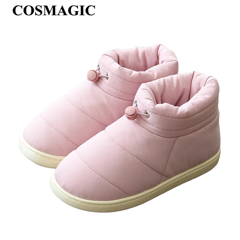 Новинка 2019 женские зимние ботинки COSMAGIC Нескользящие толстые плюшевые теплые
