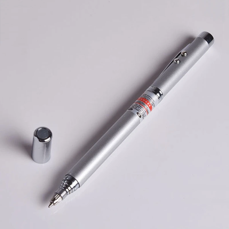 

5 In1 Multifunction Ballpoint Pen Laser Pointer LED Flashlight Pen Lamp Retractable Red Laser Canetas Office School Supplies New