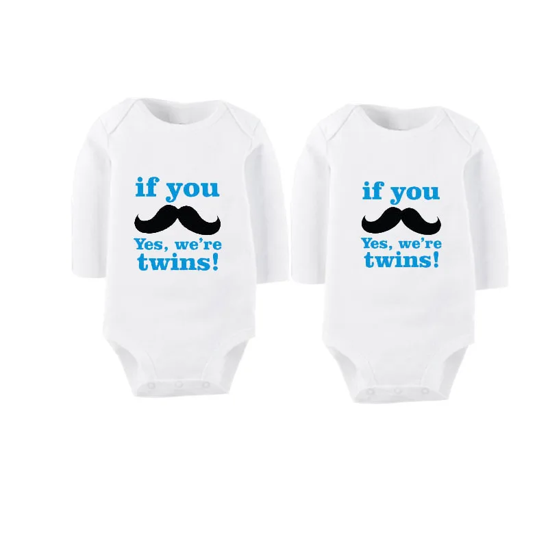 

Culbutomind Born Together Friends Forever Twin Funny Infant Romper Creeper Set of 2 Long Sleeve Cotton One Piece Jumpsuit Twin S