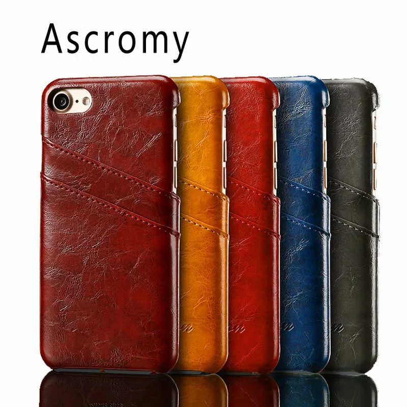 Ascromy Wallet Phone Case PU Leather Back Cover With Credit Card Holder For iPhone 6 S 6S Luxury Coque Mobile Accessories | Мобильные