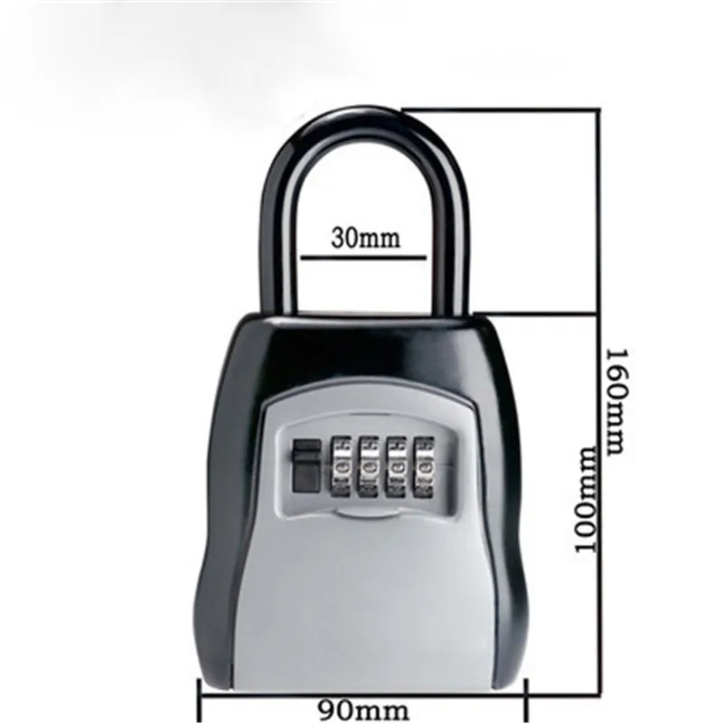 4 Цифровой Открытый безопасности настенный для ключей замок Коробка комбинации пароль крючок для ключей органайзер для хранения коробки