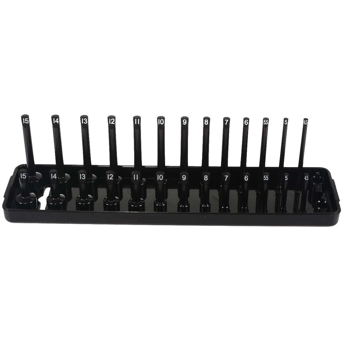 6pcs Black/Red 1/4" 3/8" 1/2" Metric SAE Socket Tray Rack Holder Garage Tool Organizer Plastic Rack Holder Storage Organizer
