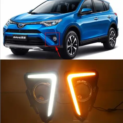 2016 ~ 2018 RAV4 туман Бесплатная доставка! фар Camry Hiace Тундра Сиена Yaris День лампа RAV 4|rav4