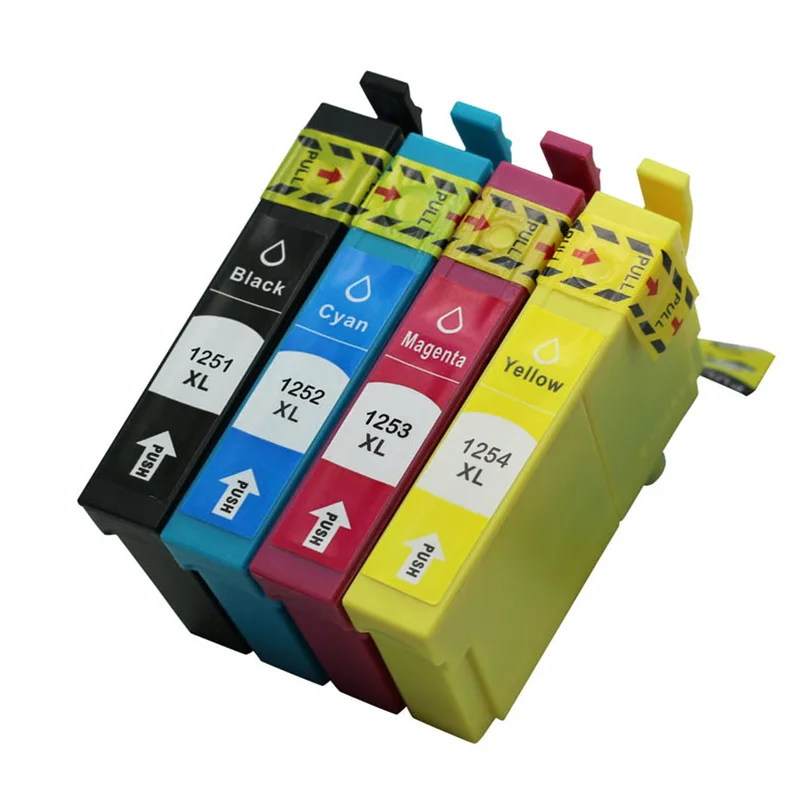Xijin 4 шт. черный Цвет t1251 картридж совместимый для Стилусы WorkForce 320 323 325 520 NX420 NX125 NX625