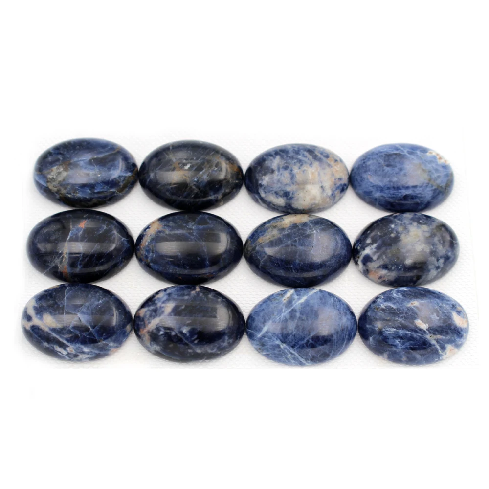 

Sodalite stone Semi-precious Dome Oval Cabochon Flat Back Natural stone 12x16mm 13x18mm 18x25mm 15x20mm