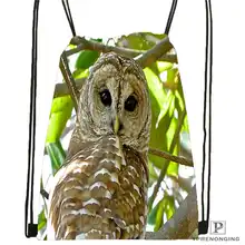 Пользовательские Сова@ 01-походная сумка на шнурке милый рюкзак для детей(черная спинка) 31x40 см#180611-03-133