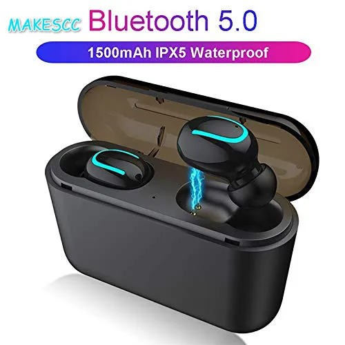 

Makescc Q32 wireless Bluetooth 5.0 outdoor running EDR IPX5 Waterproof Earphones TWS Wireless Blutooth Earphone