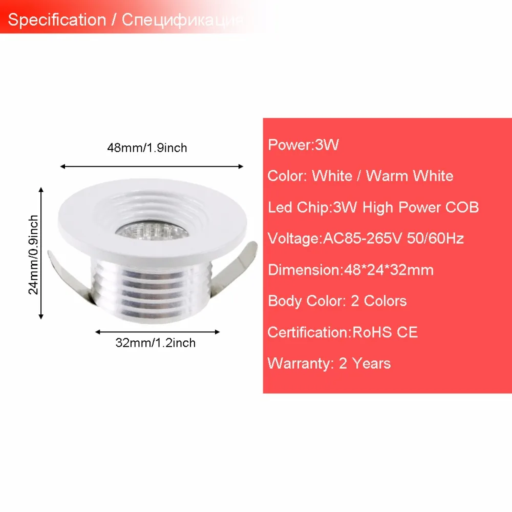 COB Светодиодный точечный светильник, мини Точечный светильник, светодиодный светильник для шкафа, потолочный светильник, 3 Вт, высокая мощность, декор для шкафа, алюминиевый, теплый белый, JQ