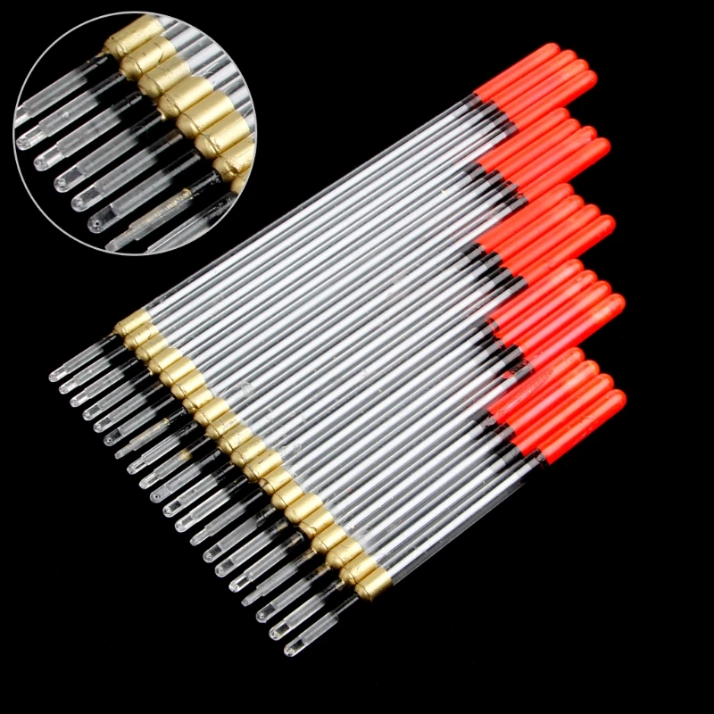 

20pcs Clear Waggler Fishing Floats Floating Stem Tubes Kits Tackle Accessories