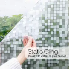 WXSHSH 3D без клея Статическая Защитная пленка для окна, дверной стикер, стеклянная пленка, декоративная стеклянная мозаика, пленка 60*400 см, домашний декор