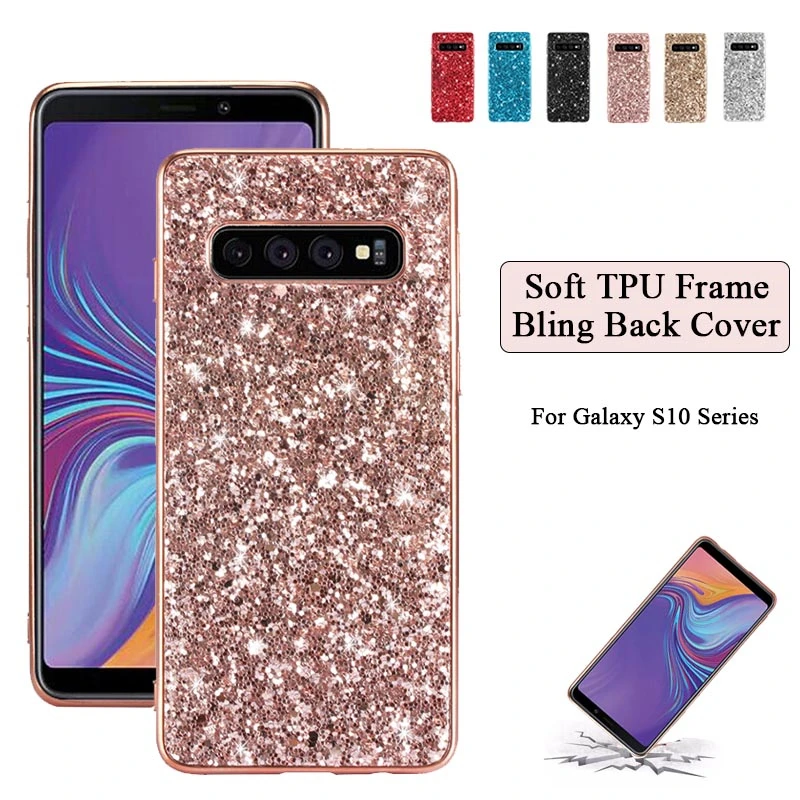 Силиконовый чехол с блестками для Samsung Galaxy Note 10 8 9S1 0 5G S8 S9 Plus S7 Edge | Мобильные