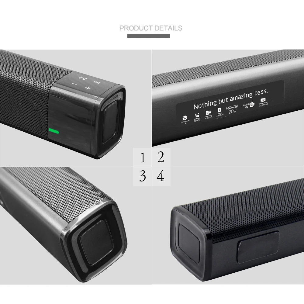 SL 1000S беспроводной Bluetooth динамик сабвуфер стерео Саундбар BT4.1 10 м соединение TF AUX
