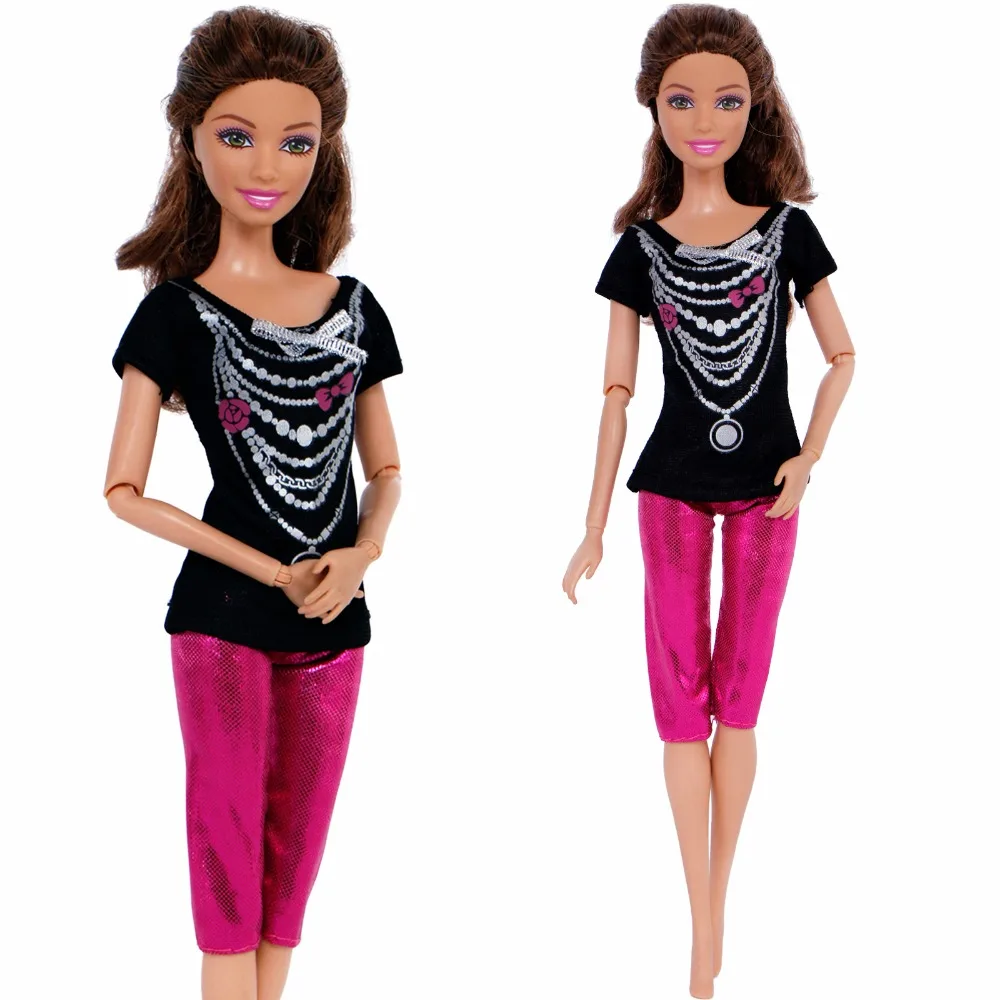 red barbie shirt