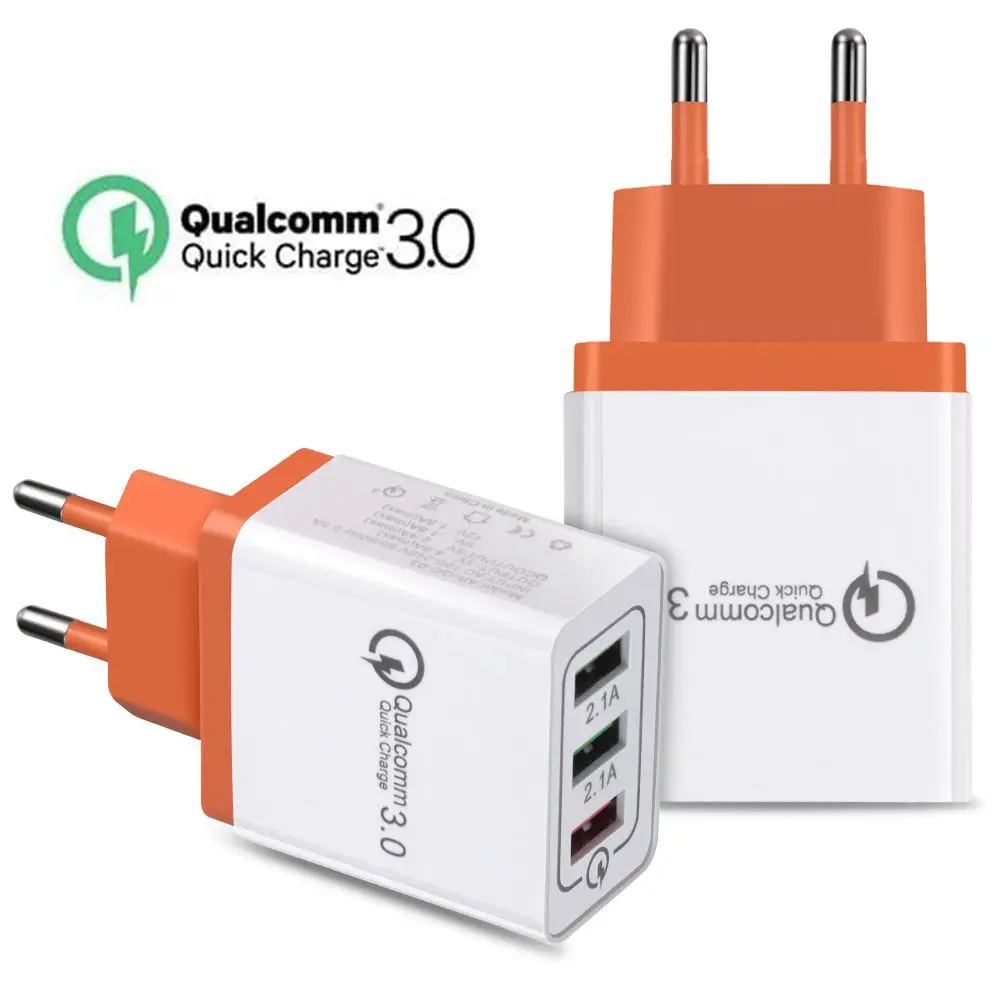 

5V 3A USB Quick Charger 3 Ports QC 3.0 USB Phone Charger Fast Charger for iphone x xs 8 for Samsung huawei xiaomi redmi note 7